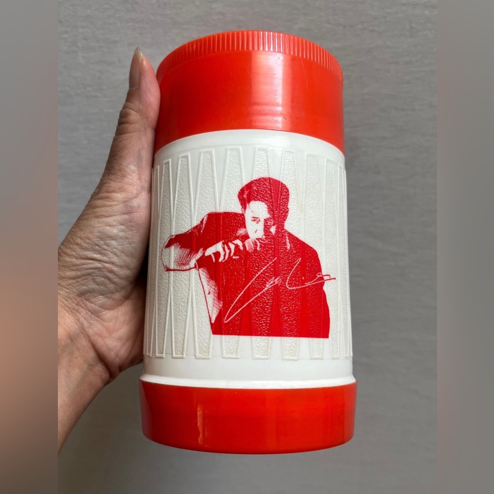 Vintage 7/11 Pepsi plastic thermos cup featuring Canto pop star Leslie Cheung